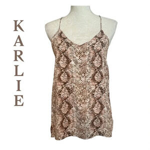 Karlie Snake print‎ camisole top size Small NWT
